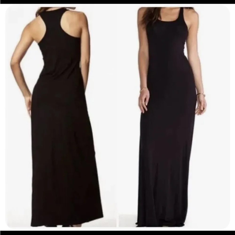 Johnny Was Calme Dress Women Medium BLACK Racerback Knit Maxi SMALL